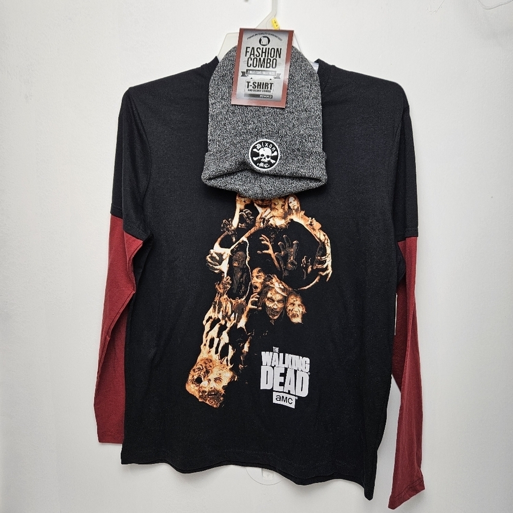 The walking dead tshirt with beanie